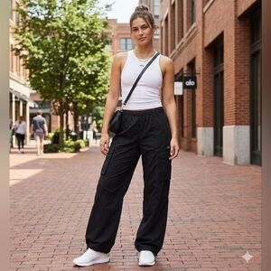 ALO Yoga Women's Black Prospect Pants Cargo Relaxed Casual XXS